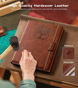Cuaderno Personalizado con Logotipo ODM, Diario A5, 256 Páginas Gruesas, Tapa Dura A5, Cuero Vintage para Escribir, Cuadernos de Viaje, Agenda Diaria con Logotipo - Product Image 2