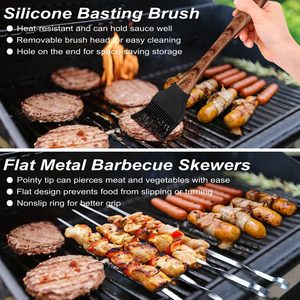Juego de 135 Utensilios para Parrilla, Juego Profesional de Espátulas para Barbacoa con Cubierta para Untar - Product Image 3
