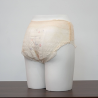 Culottes menstruelles jetables en non-tissé, couleur chair, en pâte de bois, douces, super respirantes, effet tissu, pour femmes