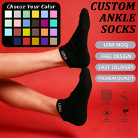 Chaussettes de sport unisexes anti-humidité pour la course et la gym, en coton, avec logo, soutien de la voûte plantaire, personnalisables
