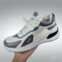 Chaussures de course pour hommes en PU respirant pour l'hiver, fermeture à lacets, semelle épaisse, décontractées