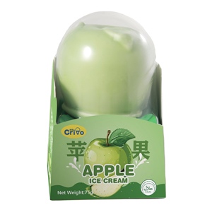Trung Quốc Halal chứng nhận thực phẩm Apple <span class=keywords><strong>Fruit</strong></span> Ice Cream 3D Shape Apple hương vị Snack Kem - Product Image 1