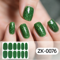 Autocollants de vernis à ongles en gel semi-durci UV auto-adhésifs, imperméables, non toxiques, 16 bandes, motif Nébuleuse Violette, style French Autumn Art