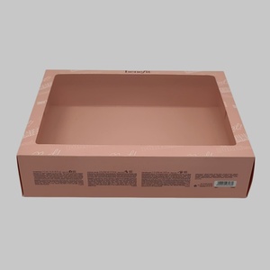 Design personnalisé 350gsm papier d'art rose couleur boîte de présentation cosmétique offset clair PET vernis à ongles huile crème pour le visage mat stratification - Product Image 3