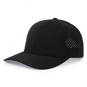 Wholesale in Stock Factory Customized Laser Perforated Hat Hight Quality 6 Panel Waterproof Baseball Cap - Product Image 3