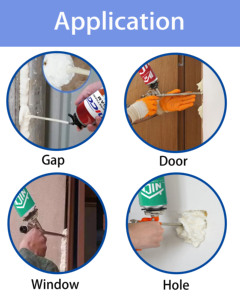 <strong>Waterproof</strong> White Polyurethane Foam <strong>Sealant</strong> Adhesive for Construction Door &amp; Window Use Blowing Agent Liquid Caulk <strong>Spray</strong> - Product Image 6