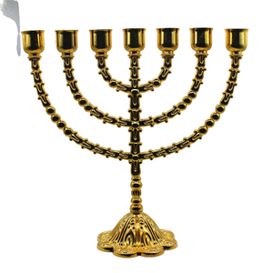 Menorah de 30 cm Décoration d'intérieur Alliage Hanoucca Décoration juive - Product Image 2