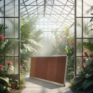 وسادة تبريد تبخيرية جديدة من الورق المقوى 7090/7060 للدفيئات ومزارع الدواجن، متوفرة باللون الأخضر/الأسود/البني، ضمان لمدة سنة، من شيانغهوا، 25 كجم - Product Image 1