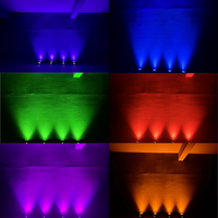 Juego de 10 Luces LED Inalámbricas de Proyección Vertical 6x18W RGBWAUV 6 en 1 con Batería Incorporada IP33 y Control por DMX512/WiFi para Escenarios e Iluminación de DJ