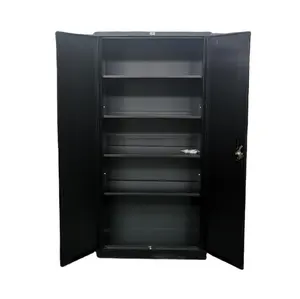 Metal Storage Cabinet Office Equipment 2 Swing Doors Steel Documents Filing Cabinet Cupboard With Adjustable Shelf Know-dowm