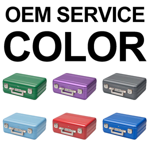 Nhà máy giá rẻ 14 16 18 20 inch Hợp kim nhôm một mảnh đúc cứng bên nhôm cặp Attache trường hợp cho kinh doanh tiền trường hợp - Product Image 4