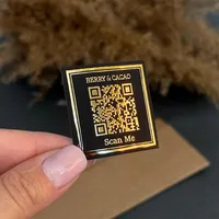 Autocollants personnalisés en papier alimentaire avec impression dorée de codes QR pour fêtes de mariage et chocolats