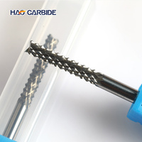 Fraise à dents en carbure monobloc haute efficacité pour le dégrossissage CNC du bois, des circuits imprimés et des fibres de carbone
