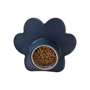 Ciotola a Forma di Zampa per Animali Domestici con Inserto in Acciaio Inox e Base Antiscivolo in Silicone per Cibo e Acqua di Cani e Gatti - Product Image 3