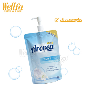Sacchetti Doypack Personalizzati OEM con Beccuccio per Detersivo <span class=keywords><strong>Liquido</strong></span>, 800ml 1L, in PE Bianco ad Alta Barriera, Sacchetto Stand-up con Beccuccio - Product Image 4