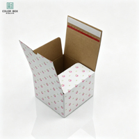 Boîte carrée rigide biodégradable épaissie, boîte en carton ondulé 3 plis pour l'emballage de verrerie, de cadres photo et d'objets fragiles