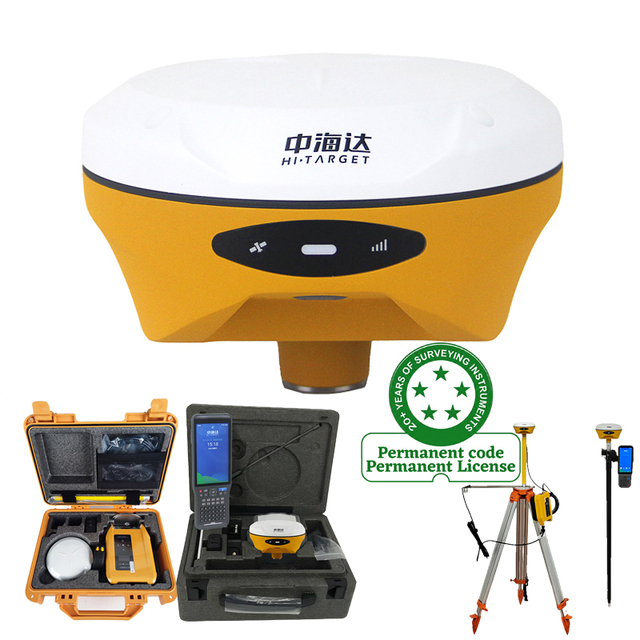 2026 AI Hi Target V300 V500 Surveying Instrument Equipment Base and Rover Y Satellite 1408 Channel Machine Gnss Rtk Gps Receiver