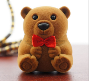 Venta caliente मखमल भालू गहने उपहार बॉक्स पैरा anillos वाई pequeos pendientes Colgante कॉलर - Product Image 4