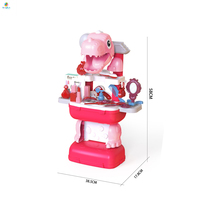 Ensemble de vanité pour déguisement sur le thème des dinosaures pour filles Mini organisateur de rangement Table de jeu Accessoires de maquillage pour jeu de rôle pour enfant