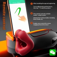 Simulateur de vibration vaginale, dispositif d'entraînement, jouet sexuel à effleurement lingual, télécommande via application, enveloppement labial pour poupées sexuelles masculines
