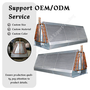 Condensador em Forma de V com Tubo de Cobre e Aletas de Alumínio, Trocador de Calor para HVAC, Chiller, Bomba de Calor e Refrigeração - Product Image 2