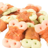 OEM Vente en gros Délicieuses gâteries saines pour animaux de compagnie Friandises pour chiens Biscuits enveloppés de bœuf