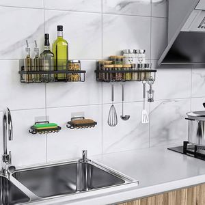Decoración del Hogar, Juego de 4 Organizadores de Ducha para Baño, Estantes de Pared para Baño - Product Image 3