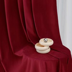 Série de rideaux en <span class=keywords><strong>velours</strong></span> de haute qualité, matière première cachemire australien, vente en gros, <span class=keywords><strong>rouge</strong></span> bordeaux - Product Image 5