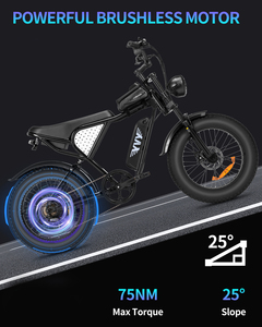 Eu 창고 YVY Q20 미니 20 "48V 15Ah 팻 타이어 전기 산악 EBike 자전거 먼지 중국에서 성인용 전기 자전거 구매 - Product Image 5