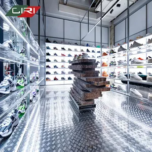 CIRI rak Display sepatu, rak Display Sneaker terpasang di dinding