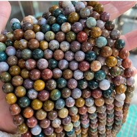Perles rondes en jade Dong Ling multicolores naturelles en vrac, vente en gros, fournitures pour la fabrication de bijoux, bracelets et colliers DIY
