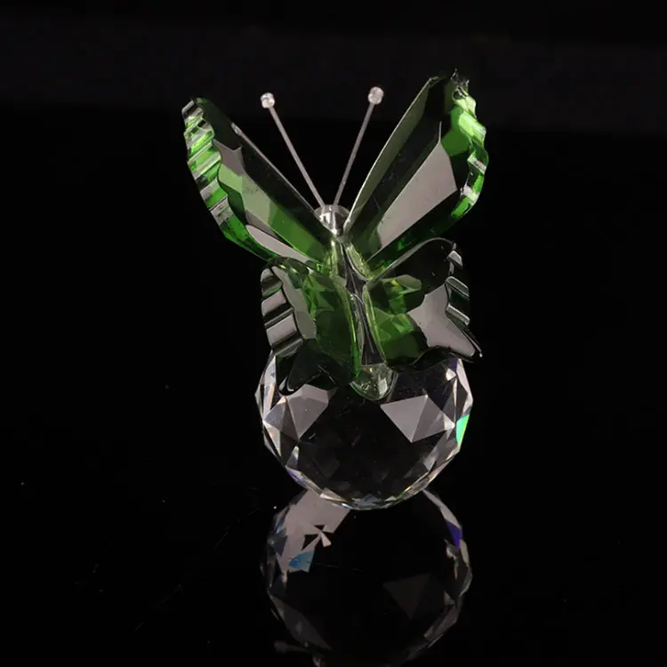 도매 다채로운 크리스탈 유리 나비 인형 결혼식 호의 홈 장식품