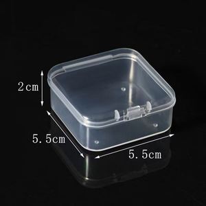 Boîte de rangement carrée transparente en plastique pour perles Perler, matériel de pêche, bijoux et bouchons d'oreilles - Product Image 3