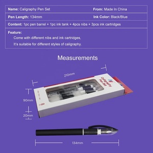 1 soporte <span class=keywords><strong>de</strong></span> 4 puntas, 3 bolsas <span class=keywords><strong>de</strong></span> tinta, 1 Juego <span class=keywords><strong>de</strong></span> bolígrafo <span class=keywords><strong>de</strong></span> caligrafía secante basculante, bolígrafo con <span class=keywords><strong>letras</strong></span> decoradas - Product Image 4
