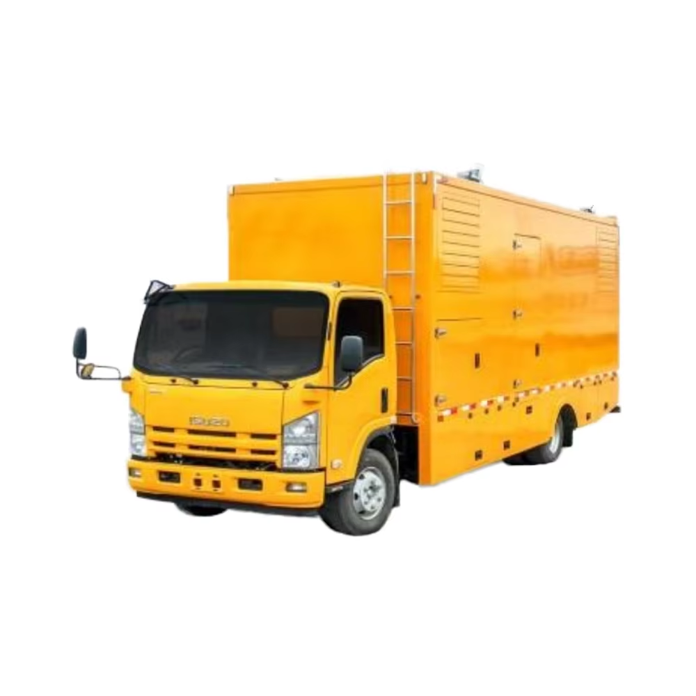 Multi-purpose <strong>200KW</strong> Emergency <strong>Power</strong> Truck Hydraulic Stabilizer & Electric <strong>Cable</strong> Reel for Rescue & Events