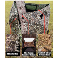 Porte pleine ouverte 2-3 personnes 360 degrés voir à travers le sol chasse aveugle Camouflage Pop up canard dinde chasse au cerf