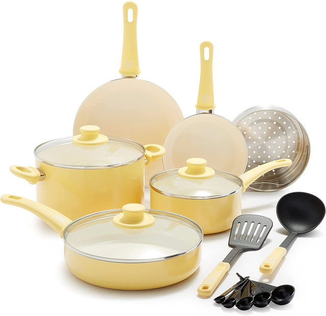 Healthy and Easy to Clean Customized Kitchen Cooker Set  Nonstick Ceramic Coating Cooker Set