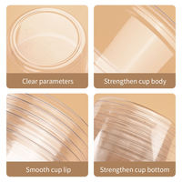 Contenants jetables transparents écologiques personnalisables avec logo pour fruits, légumes, traiteur, plats à emporter, bols d'açai, gobelets en plastique PET avec couvercles, 640 ml