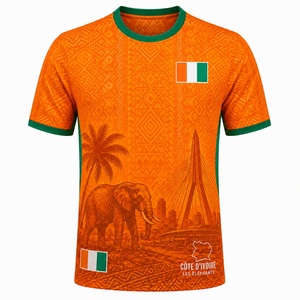 <span class=keywords><strong>Maillot</strong></span> de <span class=keywords><strong>football</strong></span> original de l'équipe nationale de Côte d'Ivoire 2026 pour homme et femme – Nouvelle collection domicile et extérieur pour supporters - Product Image 2