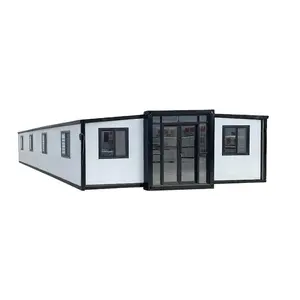 Modern Prefabricated Outdoor Container House On Wheels Garden Buildings Portable Mobile Home Kiosk House Office With Toilet