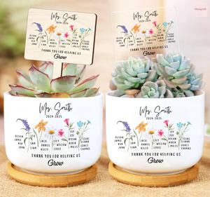 Pot <span class=keywords><strong>de</strong></span> fleur en céramique moderne pour le mois <span class=keywords><strong>de</strong></span> <span class=keywords><strong>naissance</strong></span> <span class=keywords><strong>de</strong></span> grand-mère Cadeau <span class=keywords><strong>personnalisé</strong></span> dans un emballage en carton - Product Image 4