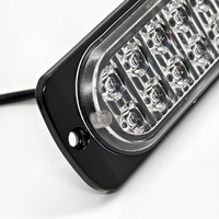 Voyant d'avertissement latéral ultra-mince 24V: flash stroboscopique à 12 LED pour camions et camionnettes transfrontaliers