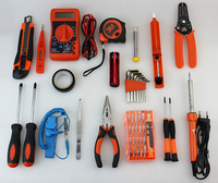 Juego de Herramientas Manuales Multiusos de 46 Piezas, Marca KHC, Combinación de Acero Inoxidable 201 y Acero al Carbono, Profesional, OEM, Estuche Rígido, 1 Año de Garantía
