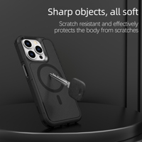 Étui magnétique 2 en 1 pour iPhone 16 Pro Max, coques de téléphone portable, protection contre les chocs, coque arrière en TPU pour iPhone 15 14, compatible avec la charge sans fil
