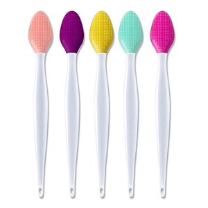<span class=keywords><strong>Brosse</strong></span> Lèvres <span class=keywords><strong>Exfoliante</strong></span> Personnalisable avec Logo et <span class=keywords><strong>Brosse</strong></span> Nettoyante Nez Double Face en Silicone Souple pour Gommage Lèvres et Retrait Points Noirs du Nez - Product Image 4