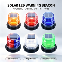 Balise d'avertissement solaire à LED, gyrophare magnétique clignotant, lampe de sécurité routière pour camion, vente en gros Jg
