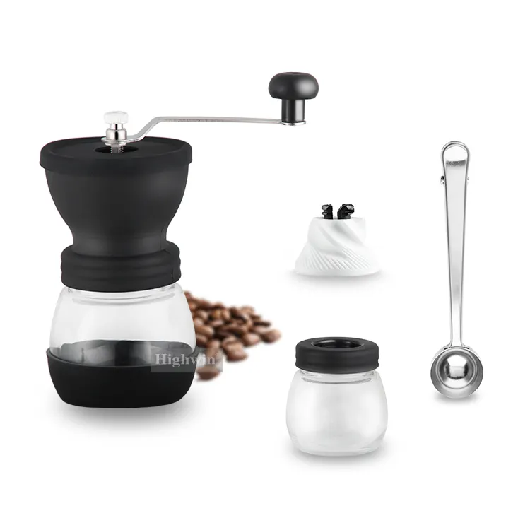 Nieuwe Release Handkoffiemolen Glas Hand Koffie Making Machine
