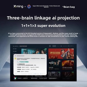 מקרן לייזר X5 Pro 4K אולטרה HD 100 אינץ' קולנוע ביתי ומשרד תלת מימד מובנה WiFi USB נייד 2500-3000 לומן - Product Image 5