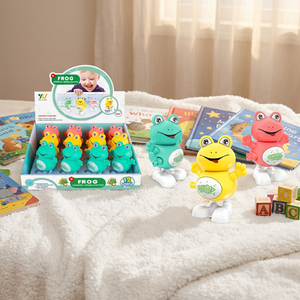 Jouet grenouille à remonter, grenouille dansante de dessin animé, rotation de la tête à 360 degrés, jouet en plastique pour enfants, cadeau de fête - Product Image 6