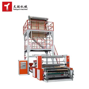 Tianyue Three-layer ABA Film Machine Extruder Blowing Extrusion Machine Shrink Ldpe Hdpe Cutting Film Pla Film Blowing Machine